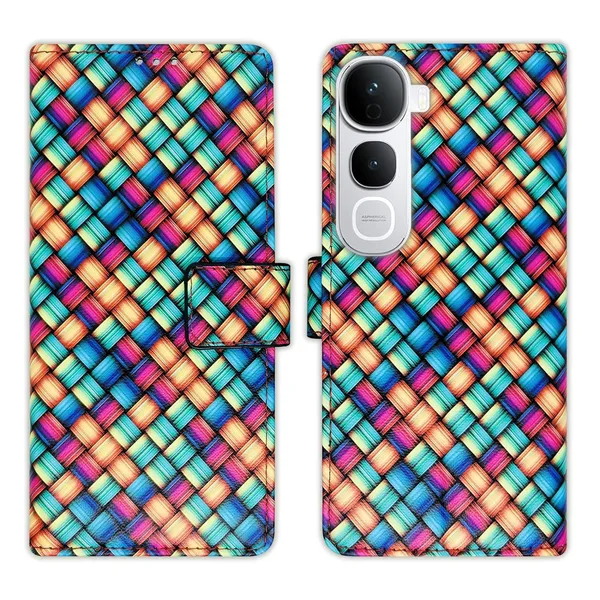 Mat_Mix_Flip_Cover_for_Vivo_Y400_Pro_5G|_Leather_Finish|Shock_Proof|Magnetic_Clouser_Compatible_with_Vivo_Y400_Pro_5G_(Multicolor)