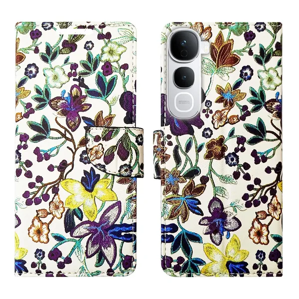Purple_Pattern_Flip_Cover_for_Vivo_Y400_Pro_5G|_Leather_Finish|Shock_Proof|Magnetic_Clouser_Compatible_with_Vivo_Y400_Pro_5G_(Purple)