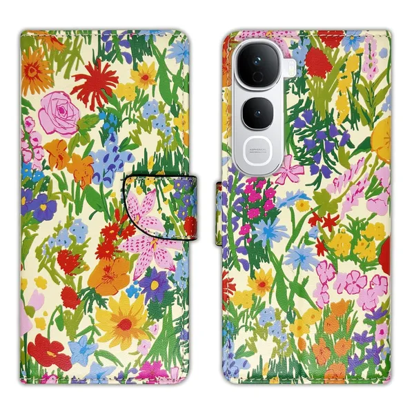 Yellow_Ghibli_Flip_Cover_for_Vivo_Y400_Pro_5G|_Leather_Finish|Shock_Proof|Magnetic_Clouser_Compatible_with_Vivo_Y400_Pro_5G_(Yellow)