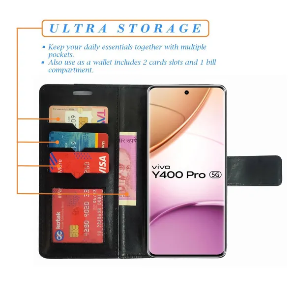 Black_GP_Flip_Cover_for_Vivo_Y400_Pro_5G|_Leather_Finish|Shock_Proof|Magnetic_Clouser_Compatible_with_Vivo_Y400_Pro_5G_(Black)