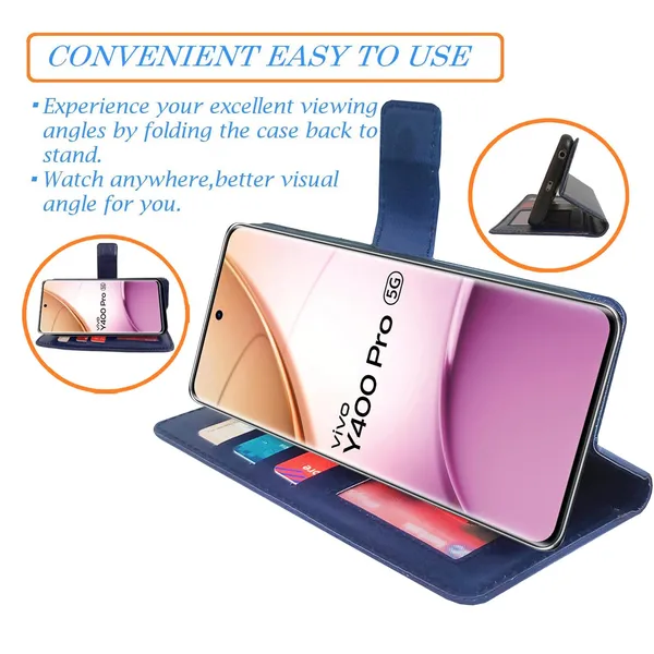 Blue_GP_Flip_Cover_for_Vivo_Y400_Pro_5G|_Leather_Finish|Shock_Proof|Magnetic_Clouser_Compatible_with_Vivo_Y400_Pro_5G_(Blue)