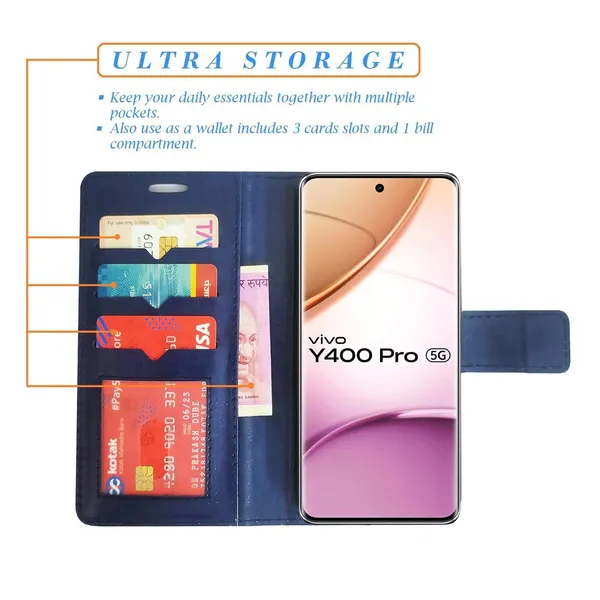 Blue_GP_Flip_Cover_for_Vivo_Y400_Pro_5G|_Leather_Finish|Shock_Proof|Magnetic_Clouser_Compatible_with_Vivo_Y400_Pro_5G_(Blue)