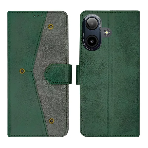 Kite_Green_Flip_Cover_for_Lava_Yuva_Star_2|_Leather_Finish|Shock_Proof|Magnetic_Clouser_Compatible_with_Lava_Yuva_Star_2_(Green)