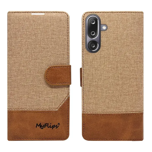 Khadi_Yellow_Flip_Cover_for_Samsung_M36_5G|_Leather_Finish|Shock_Proof|Magnetic_Clouser_Compatible_with_Samsung_M36_5G_(Yellow)