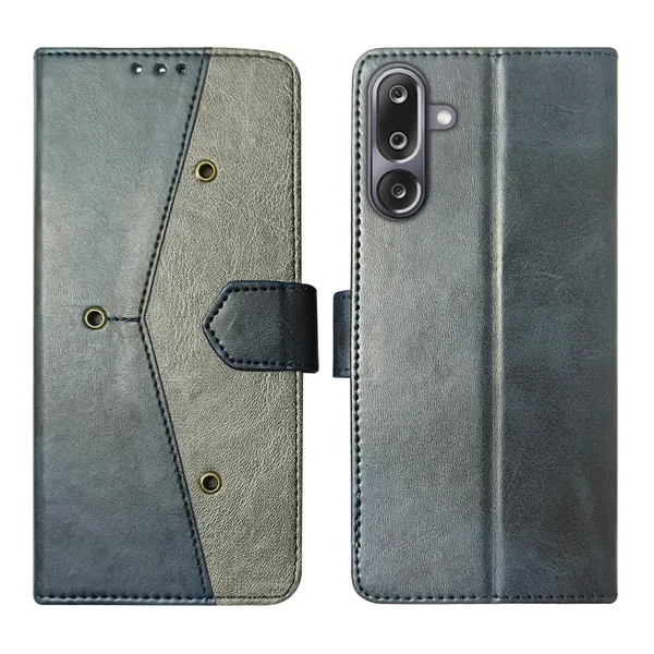 Kite_Blue_Flip_Cover_for_Samsung_M36_5G|_Leather_Finish|Shock_Proof|Magnetic_Clouser_Compatible_with_Samsung_M36_5G_(Blue)