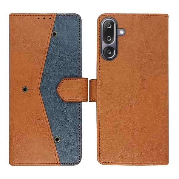 Kite_Brown_Flip_Cover_for_Samsung_M36_5G|_Leather_Finish|Shock_Proof|Magnetic_Clouser_Compatible_with_Samsung_M36_5G_(Brown)