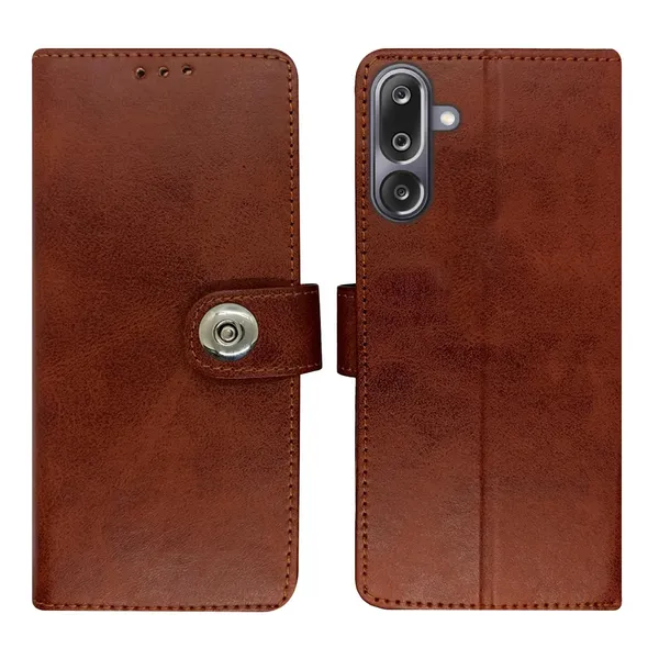 Manjoor_Black_Flip_Cover_for_Samsung_M36_5G|_Leather_Finish|Shock_Proof|Magnetic_Clouser_Compatible_with_Samsung_M36_5G_(Black)