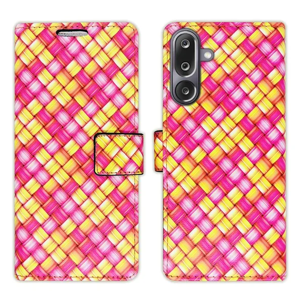 Mat_Pink_Flip_Cover_for_Samsung_M36_5G|_Leather_Finish|Shock_Proof|Magnetic_Clouser_Compatible_with_Samsung_M36_5G_(Pink)