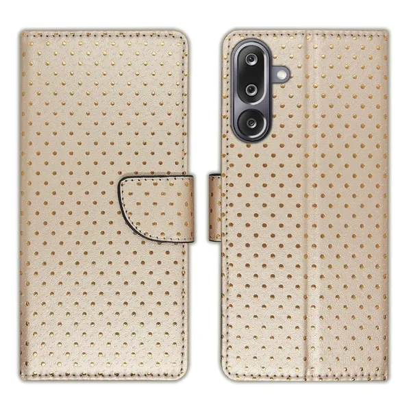 Skin_Dot_Flip_Cover_for_Samsung_M36_5G|_Leather_Finish|Shock_Proof|Magnetic_Clouser_Compatible_with_Samsung_M36_5G_(Brown)
