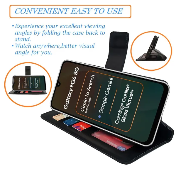 Black_GP_Flip_Cover_for_Samsung_M36_5G|_Leather_Finish|Shock_Proof|Magnetic_Clouser_Compatible_with_Samsung_M36_5G_(Black)