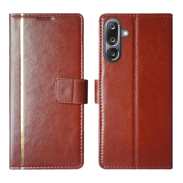 Brown_GP_Flip_Cover_for_Samsung_M36_5G|_Leather_Finish|Shock_Proof|Magnetic_Clouser_Compatible_with_Samsung_M36_5G_(Brown)