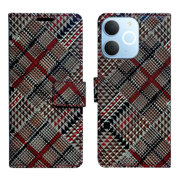 Check_Flip_Cover_for_Realme_C71|_Leather_Finish|Shock_Proof|Magnetic_Clouser_Compatible_with_Realme_C71_(Multicolor)
