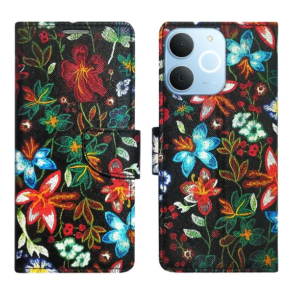 Black_Pattern_Flip_Cover_for_Realme_C71|_Leather_Finish|Shock_Proof|Magnetic_Clouser_Compatible_with_Realme_C71_(Black)