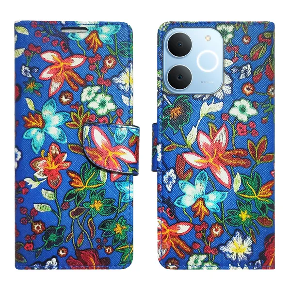 Blue_Pattern_Flip_Cover_for_Realme_C71|_Leather_Finish|Shock_Proof|Magnetic_Clouser_Compatible_with_Realme_C71_(Blue)