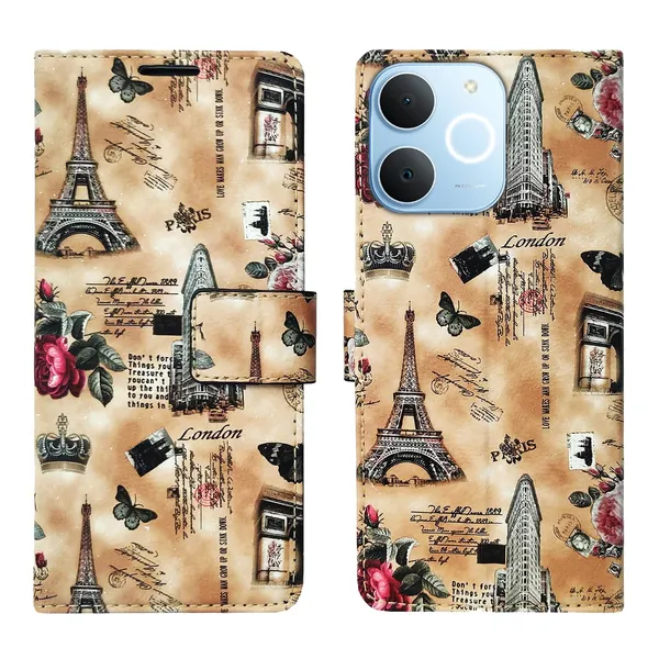 Brown_Tower_Flip_Cover_for_Realme_C71|_Leather_Finish|Shock_Proof|Magnetic_Clouser_Compatible_with_Realme_C71_(Brown)