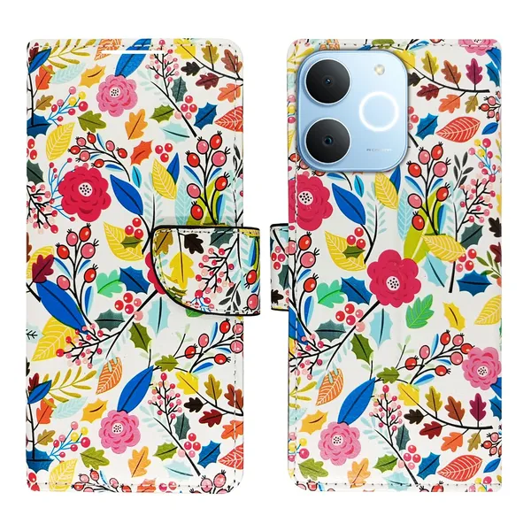 Garden_Blue_Flip_Cover_for_Realme_C71|_Leather_Finish|Shock_Proof|Magnetic_Clouser_Compatible_with_Realme_C71_(Blue)
