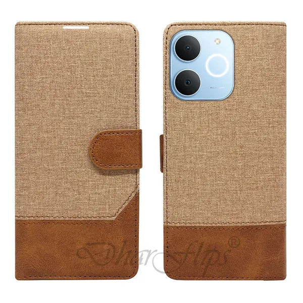 Khadi_Yellow_Flip_Cover_for_Realme_C71|_Leather_Finish|Shock_Proof|Magnetic_Clouser_Compatible_with_Realme_C71_(Yellow)