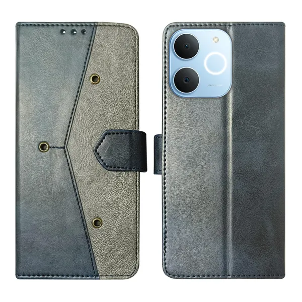 Kite_Blue_Flip_Cover_for_Realme_C71|_Leather_Finish|Shock_Proof|Magnetic_Clouser_Compatible_with_Realme_C71_(Blue)