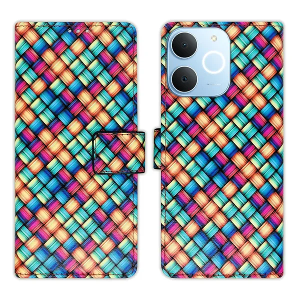 Mat_Mix_Flip_Cover_for_Realme_C71|_Leather_Finish|Shock_Proof|Magnetic_Clouser_Compatible_with_Realme_C71_(Multicolor)