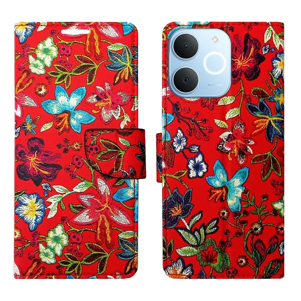 Red_Pattern_Flip_Cover_for_Realme_C71|_Leather_Finish|Shock_Proof|Magnetic_Clouser_Compatible_with_Realme_C71_(Red)