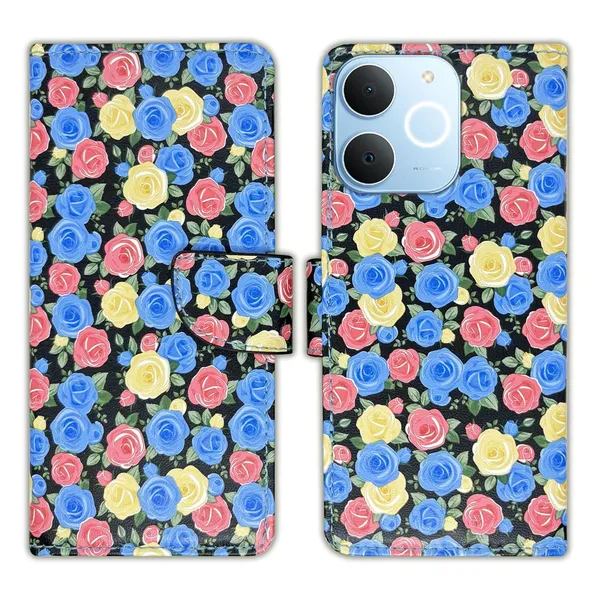 Rose_Blue_Flip_Cover_for_Realme_C71|_Leather_Finish|Shock_Proof|Magnetic_Clouser_Compatible_with_Realme_C71_(Blue)
