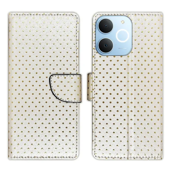 Silver_Dot_Flip_Cover_for_Realme_C71|_Leather_Finish|Shock_Proof|Magnetic_Clouser_Compatible_with_Realme_C71_(White)