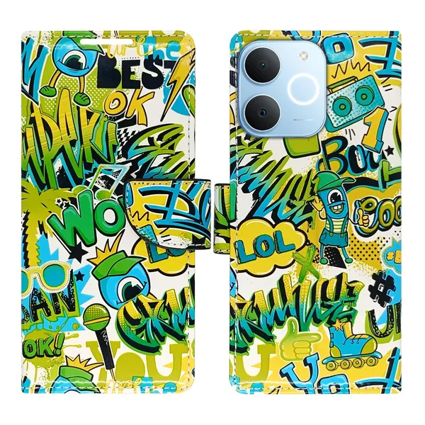 Wow_Green_Flip_Cover_for_Realme_C71|_Leather_Finish|Shock_Proof|Magnetic_Clouser_Compatible_with_Realme_C71_(Green)