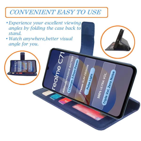 Blue_GP_Flip_Cover_for_Realme_C71|_Leather_Finish|Shock_Proof|Magnetic_Clouser_Compatible_with_Realme_C71_(Blue)