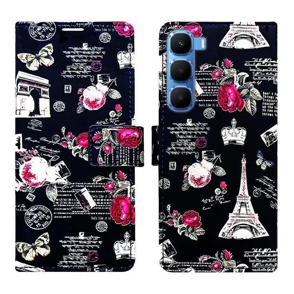 Black_Tower_Flip_Cover_for_Infinix_Hot_60_5G+|_Leather_Finish|Shock_Proof|Magnetic_Clouser_Compatible_with_Infinix_Hot_60_5G+_(Black)