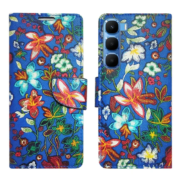 Blue_Pattern_Flip_Cover_for_Infinix_Hot_60_5G+|_Leather_Finish|Shock_Proof|Magnetic_Clouser_Compatible_with_Infinix_Hot_60_5G+_(Blue)