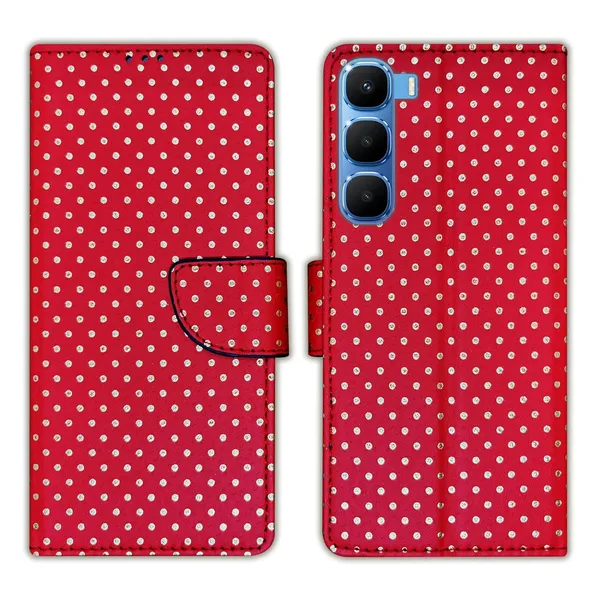 Candy_Red_Dot_Flip_Cover_for_Infinix_Hot_60_5G+|_Leather_Finish|Shock_Proof|Magnetic_Clouser_Compatible_with_Infinix_Hot_60_5G+_(Red)