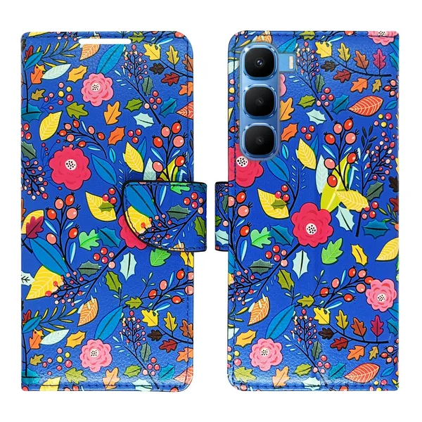 Garden_Blue_Flip_Cover_for_Infinix_Hot_60_5G+|_Leather_Finish|Shock_Proof|Magnetic_Clouser_Compatible_with_Infinix_Hot_60_5G+_(Blue)