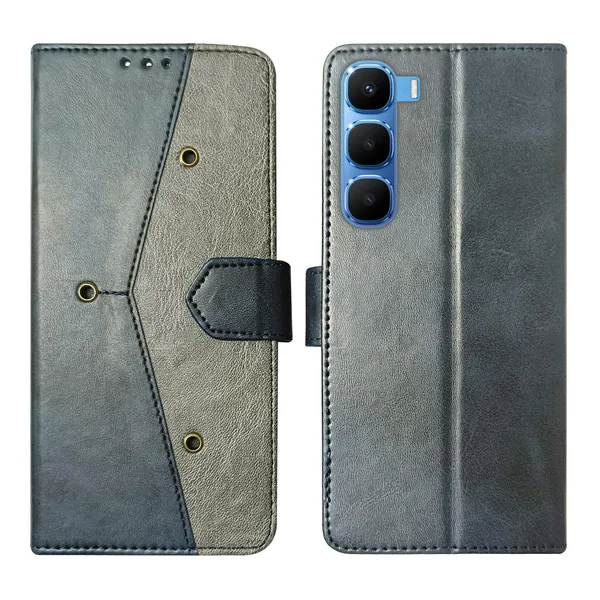Kite_Blue_Flip_Cover_for_Infinix_Hot_60_5G+|_Leather_Finish|Shock_Proof|Magnetic_Clouser_Compatible_with_Infinix_Hot_60_5G+_(Blue)