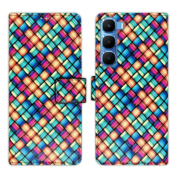 Mat_Mix_Flip_Cover_for_Infinix_Hot_60_5G+|_Leather_Finish|Shock_Proof|Magnetic_Clouser_Compatible_with_Infinix_Hot_60_5G+_(Multicolor)