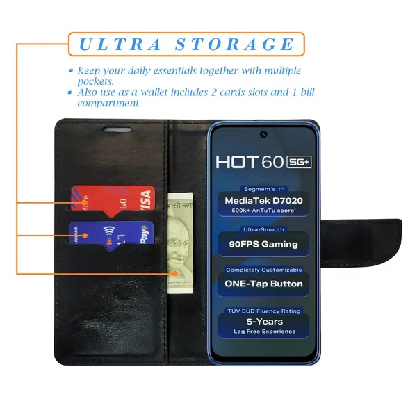 Rose_Blue_Flip_Cover_for_Infinix_Hot_60_5G+|_Leather_Finish|Shock_Proof|Magnetic_Clouser_Compatible_with_Infinix_Hot_60_5G+_(Blue)