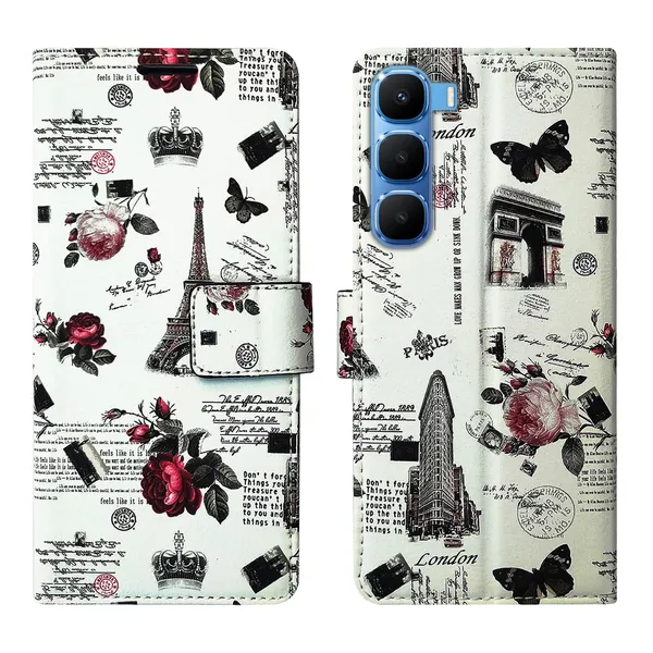 White_Tower_Flip_Cover_for_Infinix_Hot_60_5G+|_Leather_Finish|Shock_Proof|Magnetic_Clouser_Compatible_with_Infinix_Hot_60_5G+_(White)