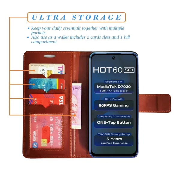 Brown_GP_Flip_Cover_for_Infinix_Hot_60_5G+|_Leather_Finish|Shock_Proof|Magnetic_Clouser_Compatible_with_Infinix_Hot_60_5G+_(Brown)