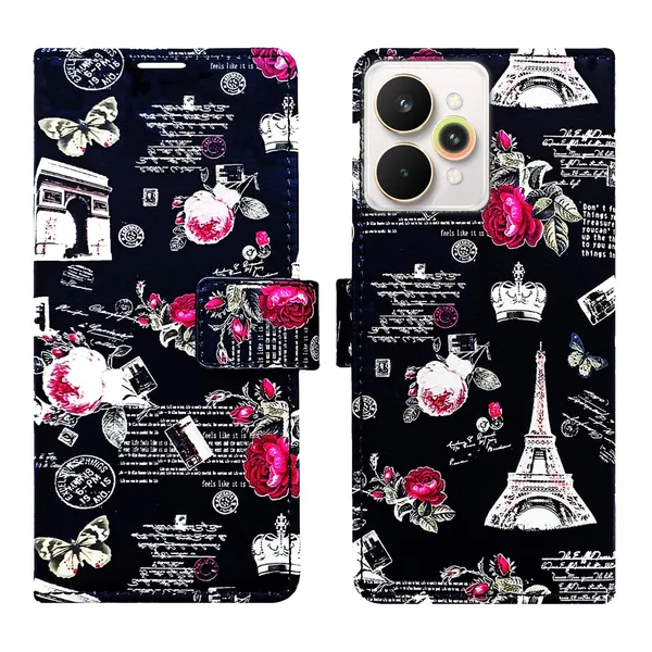 Black_Tower_Flip_Cover_for_Realme_15_Pro_5G|_Leather_Finish|Shock_Proof|Magnetic_Clouser_Compatible_with_Realme_15_Pro_5G_(Black)