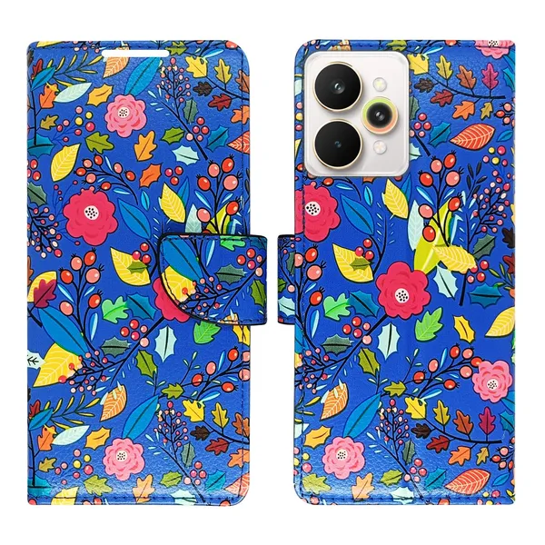 Garden_Blue_Flip_Cover_for_Realme_15_Pro_5G|_Leather_Finish|Shock_Proof|Magnetic_Clouser_Compatible_with_Realme_15_Pro_5G_(Blue)