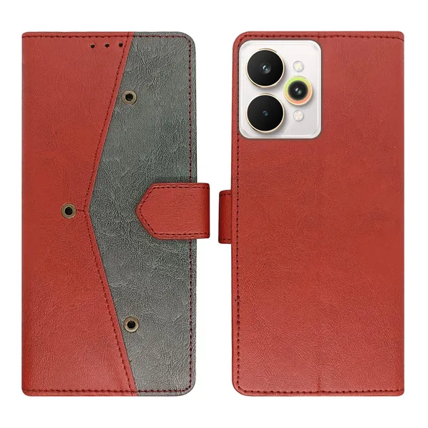 Kite_Red_Flip_Cover_for_Realme_15_Pro_5G|_Leather_Finish|Shock_Proof|Magnetic_Clouser_Compatible_with_Realme_15_Pro_5G_(Red)
