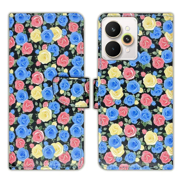 Rose_Blue_Flip_Cover_for_Realme_15_Pro_5G|_Leather_Finish|Shock_Proof|Magnetic_Clouser_Compatible_with_Realme_15_Pro_5G_(Blue)