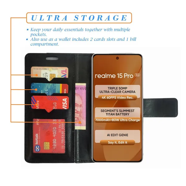 Black_GP_Flip_Cover_for_Realme_15_Pro_5G|_Leather_Finish|Shock_Proof|Magnetic_Clouser_Compatible_with_Realme_15_Pro_5G_(Black)