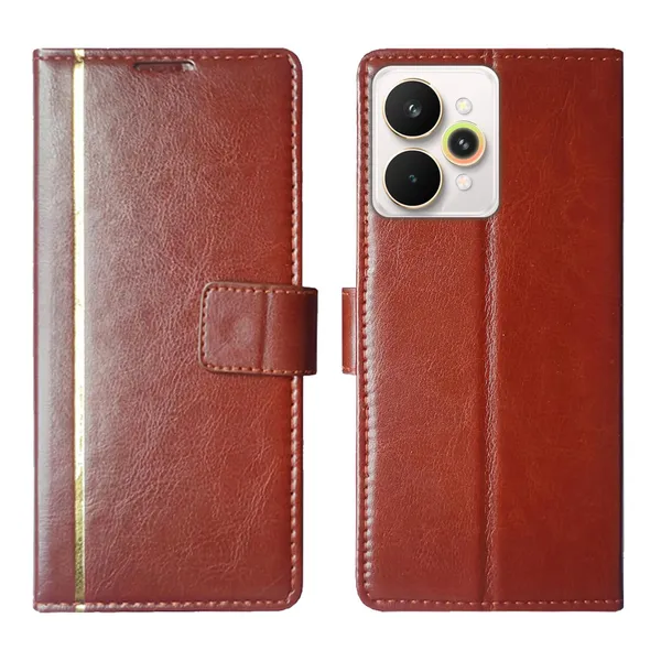Brown_GP_Flip_Cover_for_Realme_15_Pro_5G|_Leather_Finish|Shock_Proof|Magnetic_Clouser_Compatible_with_Realme_15_Pro_5G_(Brown)