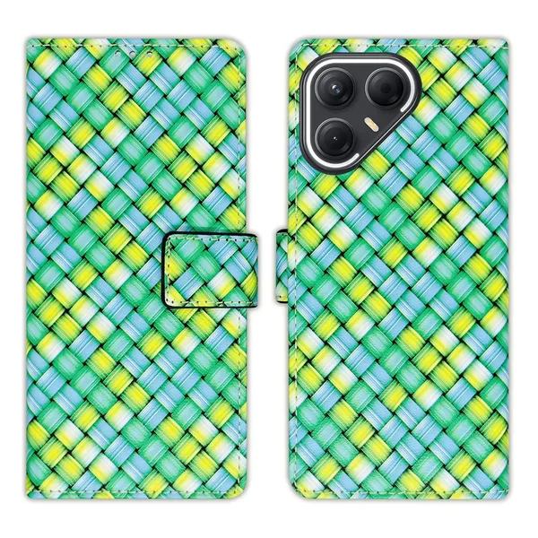 Mat_Green_Flip_Cover_for_Tecno_Pova_7_5G|_Leather_Finish|Shock_Proof|Magnetic_Clouser_Compatible_with_Tecno_Pova_7_5G_(Green)