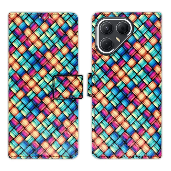 Mat_Mix_Flip_Cover_for_Tecno_Pova_7_5G|_Leather_Finish|Shock_Proof|Magnetic_Clouser_Compatible_with_Tecno_Pova_7_5G_(Multicolor)