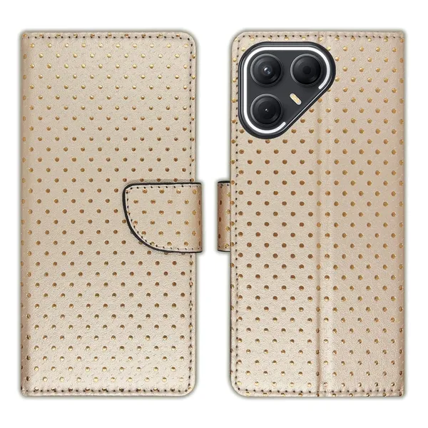 Skin_Dot_Flip_Cover_for_Tecno_Pova_7_5G|_Leather_Finish|Shock_Proof|Magnetic_Clouser_Compatible_with_Tecno_Pova_7_5G_(Brown)