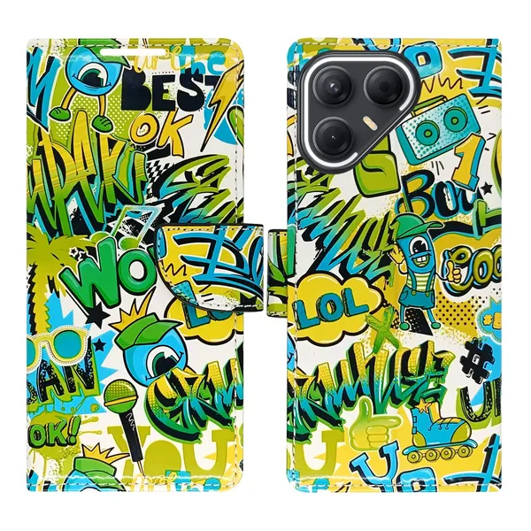 Wow_Green_Flip_Cover_for_Tecno_Pova_7_5G|_Leather_Finish|Shock_Proof|Magnetic_Clouser_Compatible_with_Tecno_Pova_7_5G_(Green)