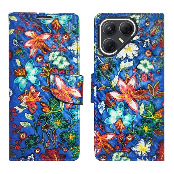 Blue_Pattern_Flip_Cover_for_Tecno_Pova_7_Pro_5G|_Leather_Finish|Shock_Proof|Magnetic_Clouser_Compatible_with_Tecno_Pova_7_Pro_5G_(Blue)