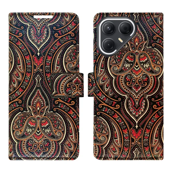 Heena_Black_Flip_Cover_for_Tecno_Pova_7_Pro_5G|_Leather_Finish|Shock_Proof|Magnetic_Clouser_Compatible_with_Tecno_Pova_7_Pro_5G_(Black)