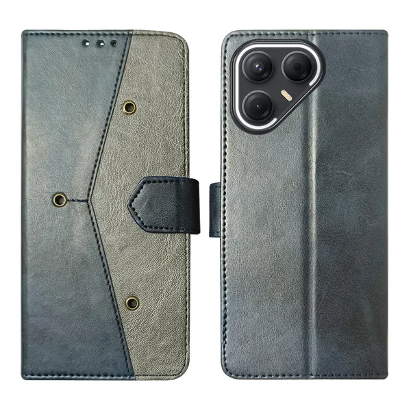 Kite_Blue_Flip_Cover_for_Tecno_Pova_7_Pro_5G|_Leather_Finish|Shock_Proof|Magnetic_Clouser_Compatible_with_Tecno_Pova_7_Pro_5G_(Blue)